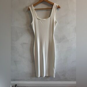 Amanda Maria - Ribbed Midi Dress in Cream